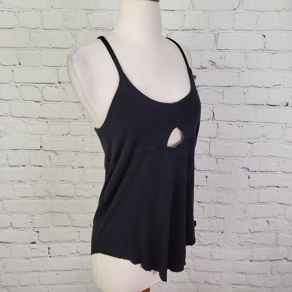𝅺chaser NEW Black Peek A Boo Tank Top M - Picture 2 of 5